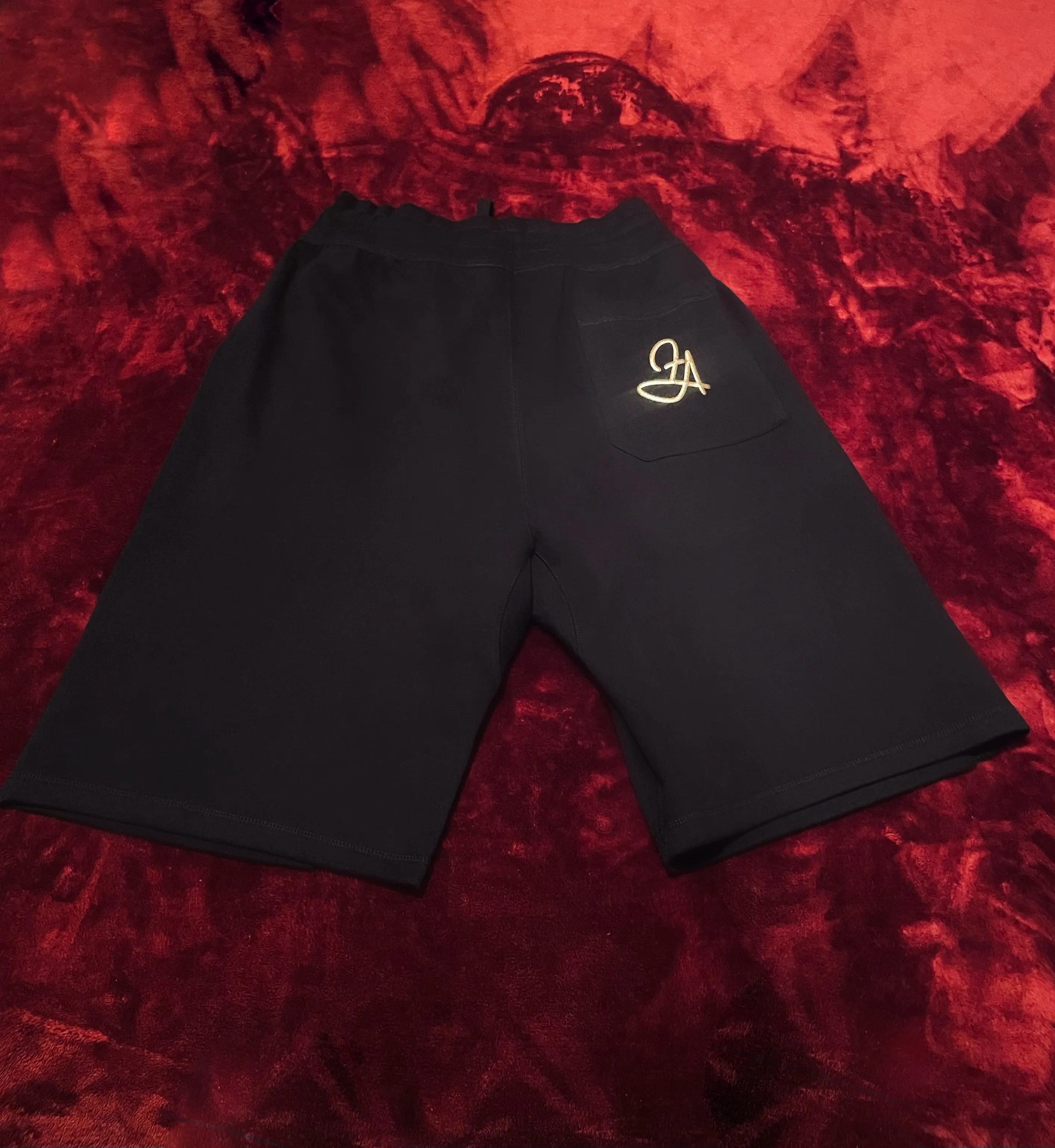 Fallon Aurielle Unisex Signature 3 Piece Beverly Hills Rep Yo Set Short Set (Black & Gold)