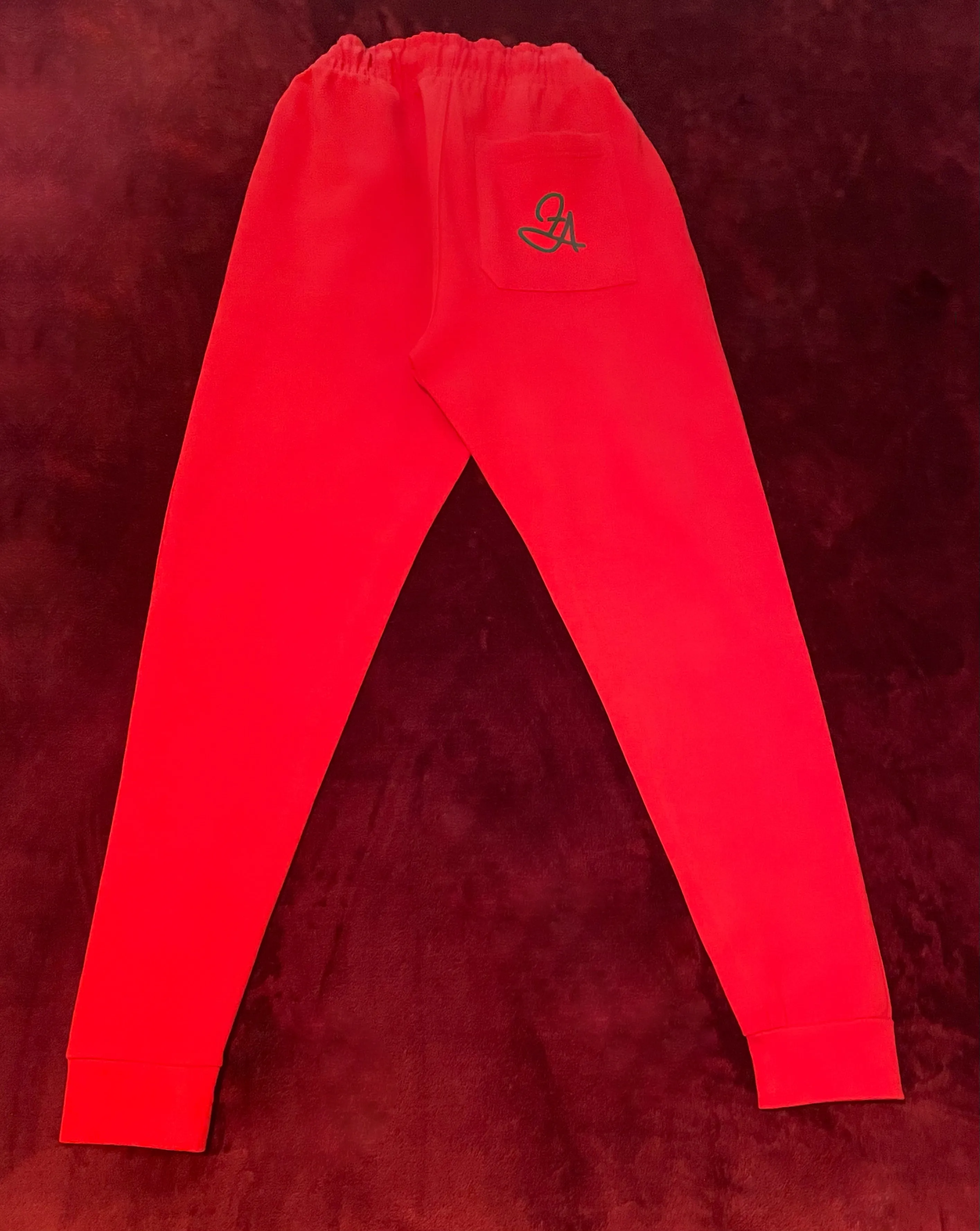 Fallon Aurielle Unisex Signature 3 Piece Detroit Rep Yo Set Jogger Set (Red & Black)