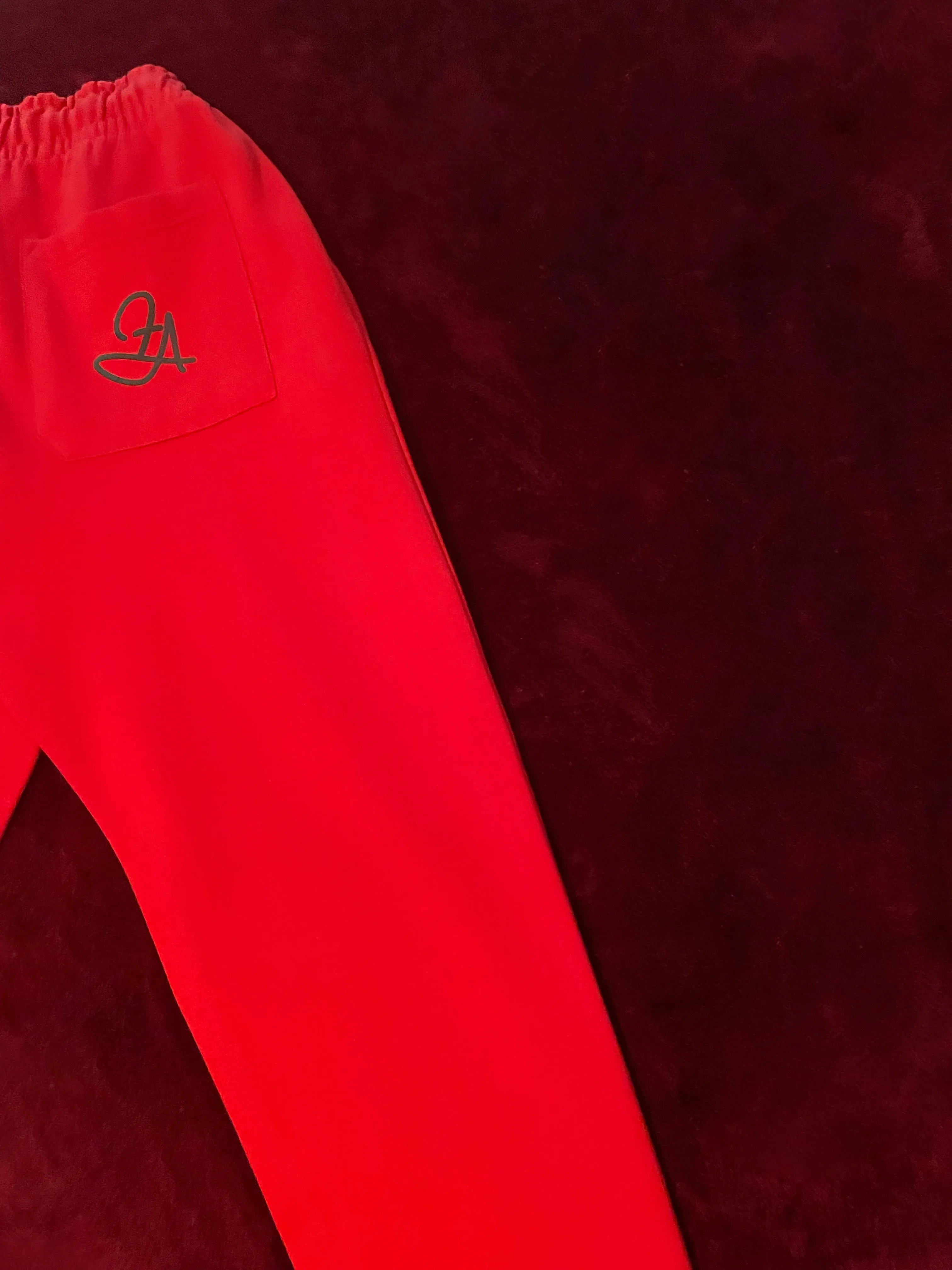 Fallon Aurielle Unisex Signature 3 Piece Detroit Rep Yo Set Jogger Set (Red & Black)