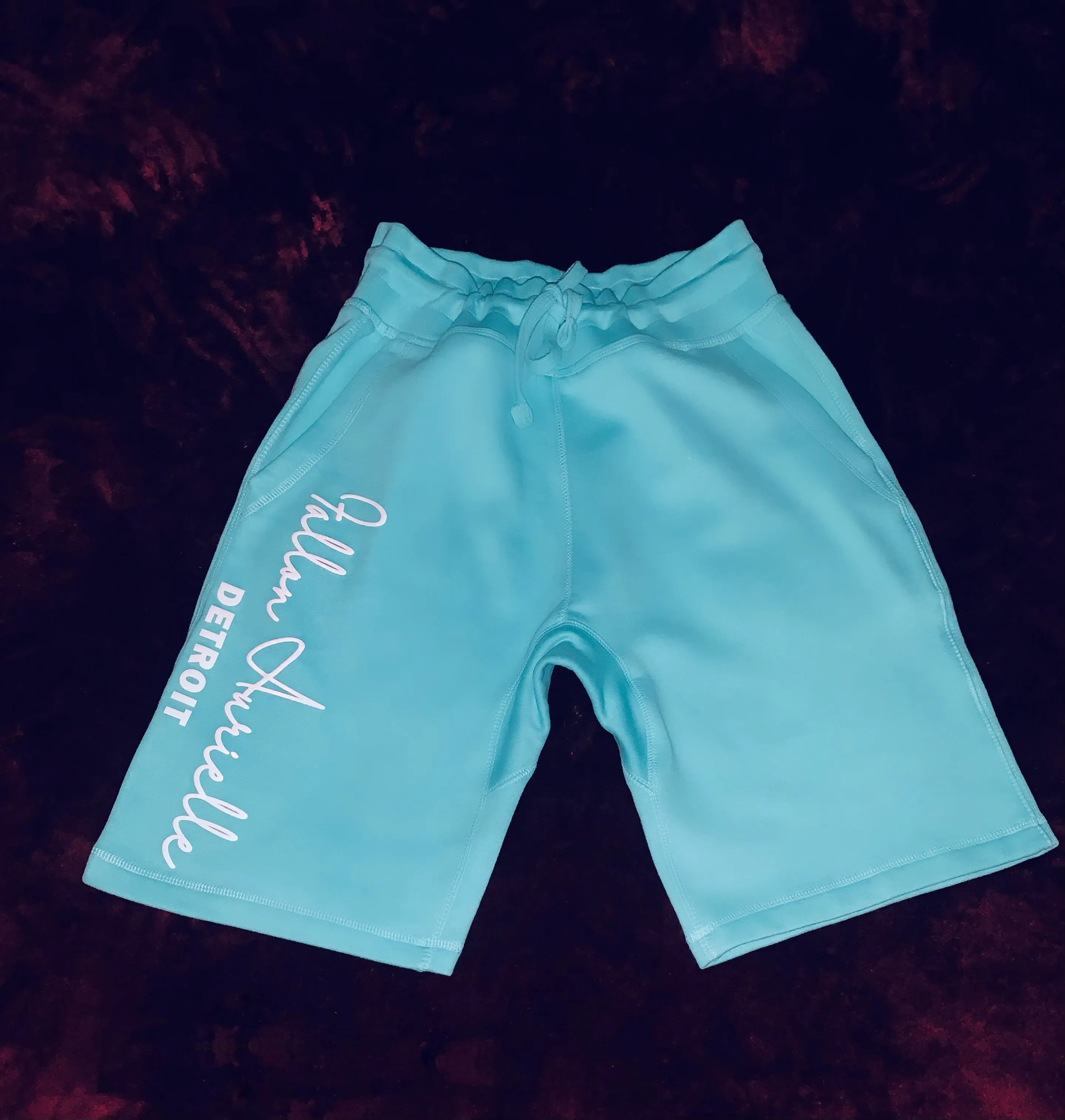 Fallon Aurielle Unisex Signature Detroit Rep Yo Set Short Set (Seafoam Green & White)