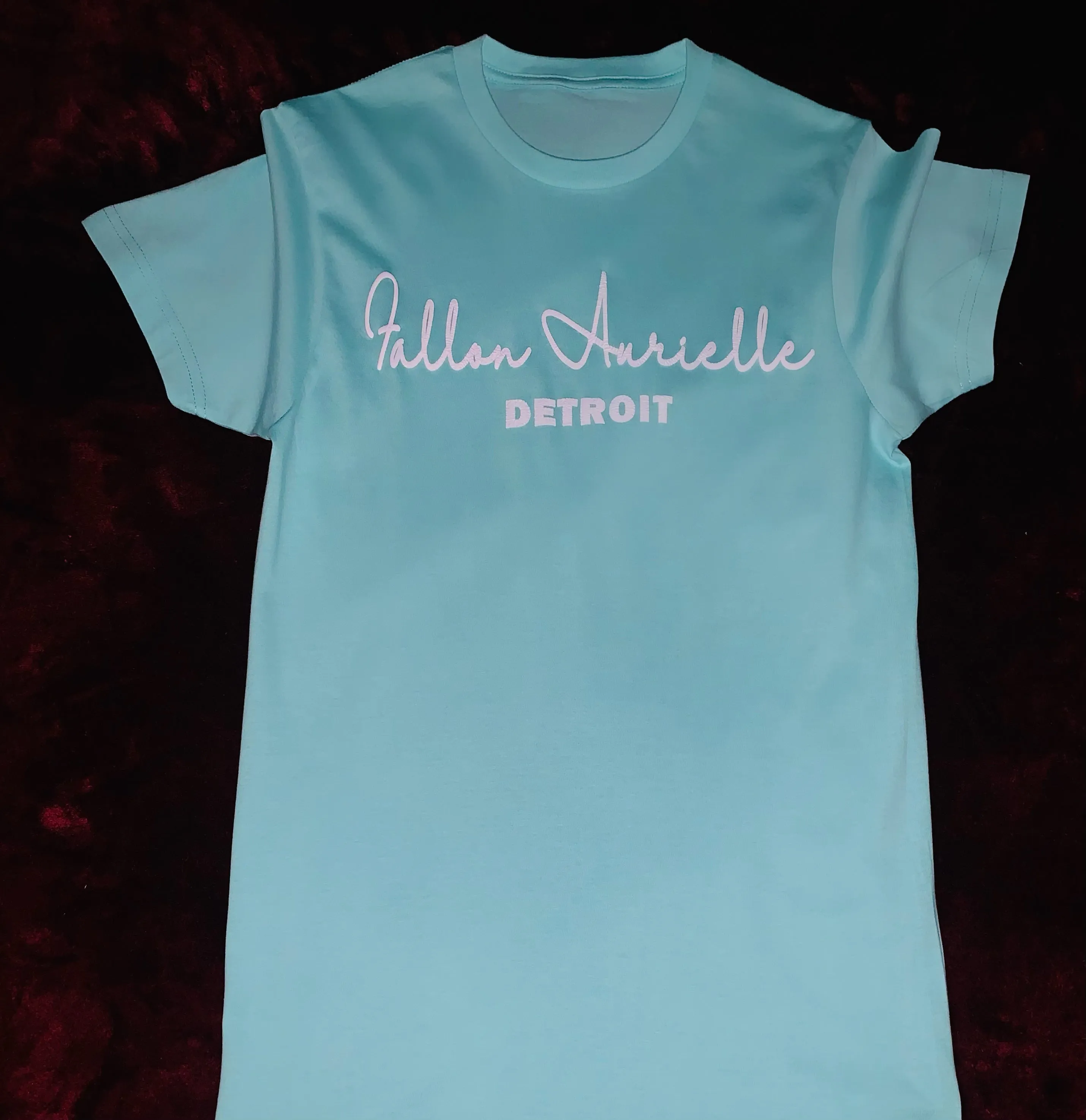 Fallon Aurielle Unisex Signature Detroit Rep Yo Set Short Set (Seafoam Green & White)
