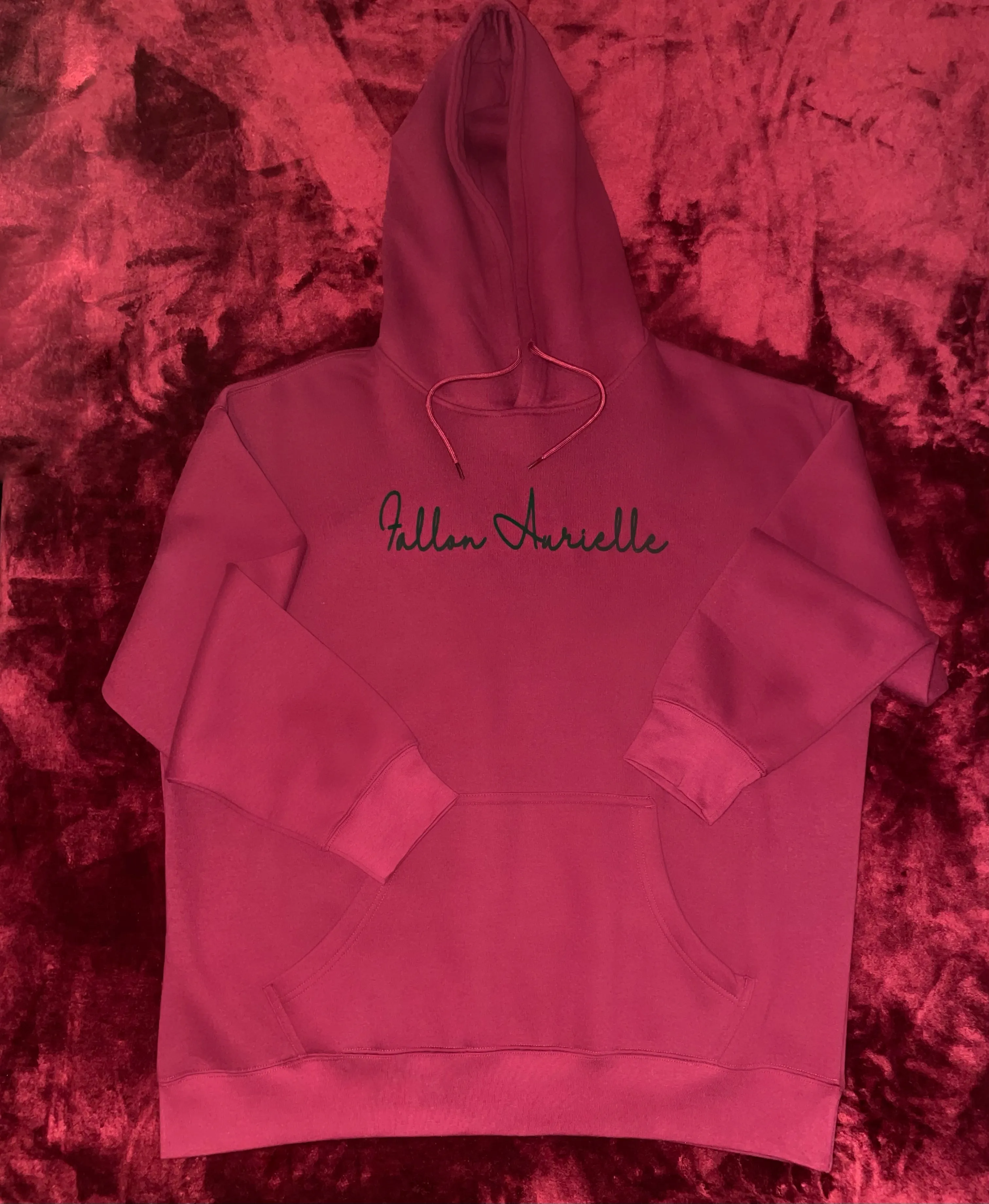 Fallon Aurielle Unisex Signature Gemini Logo & Name Zodiac Jogging Set (Burgundy & Black)