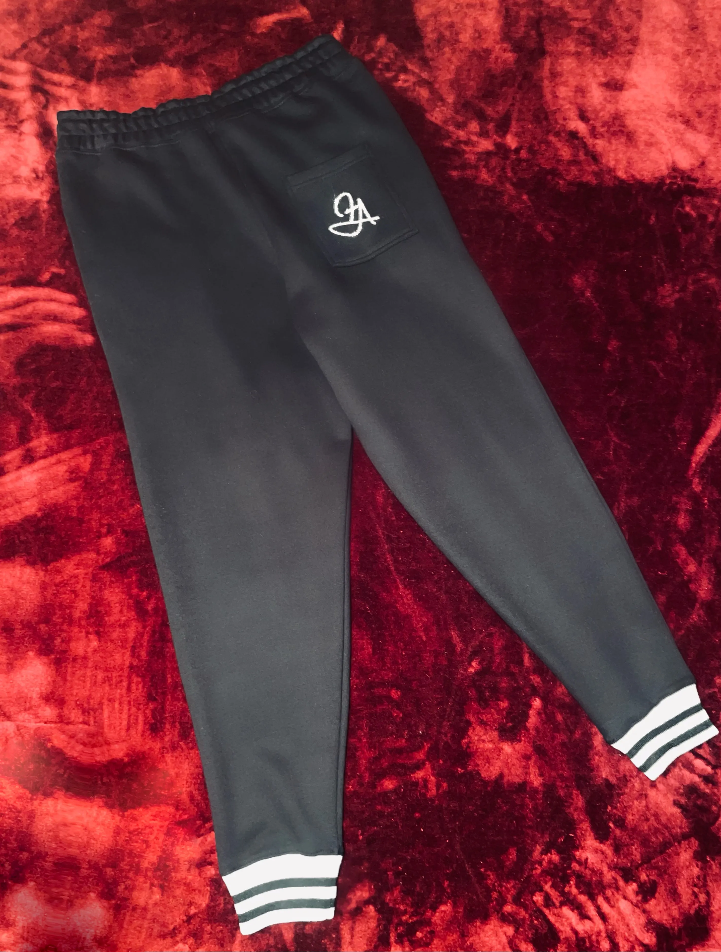 Fallon Aurielle Unisex Signature Pisces Logo & Name Zodiac Jacket Jogging Set (Black, Gray & Silver)