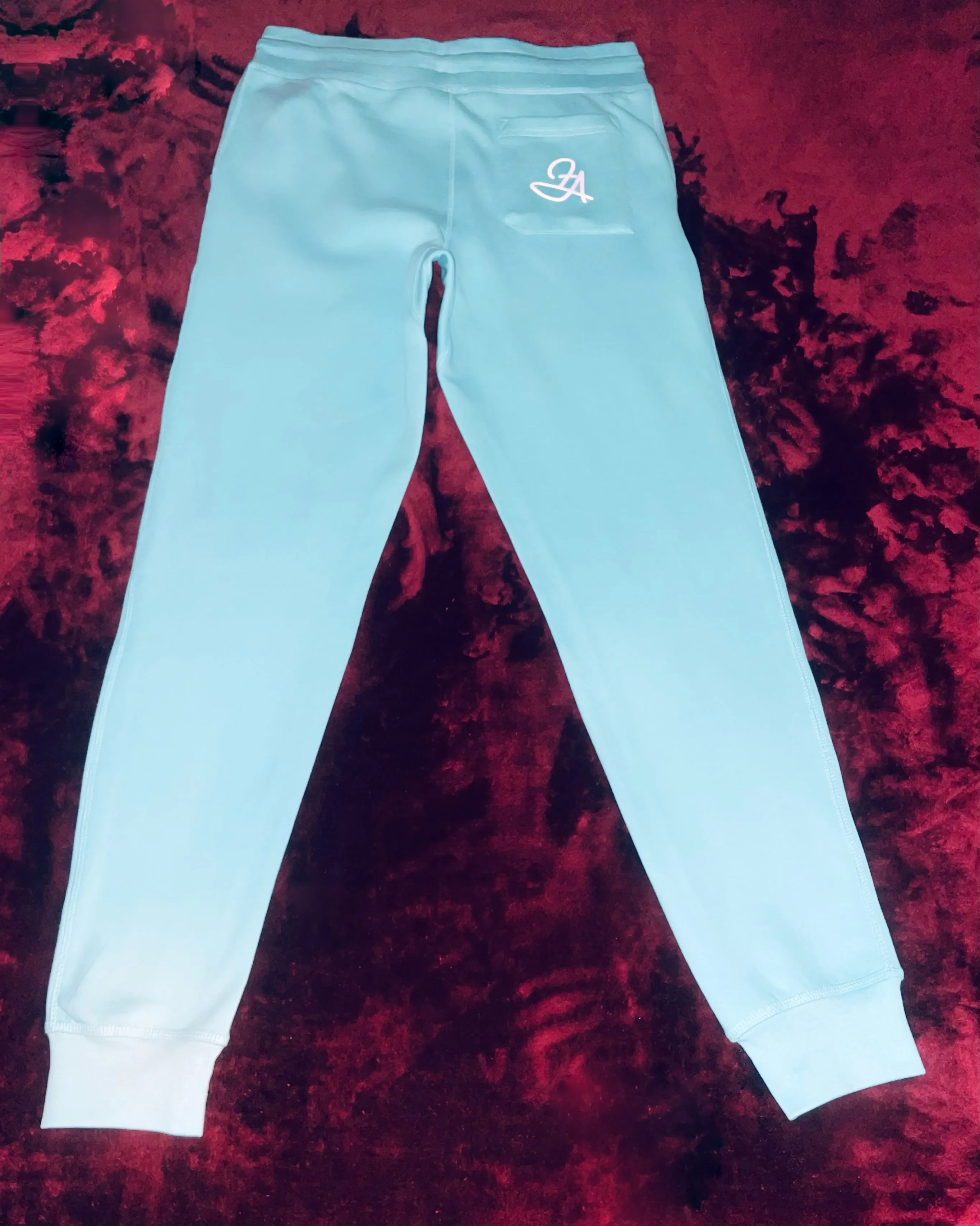 Fallon Aurielle Unisex Signature Sagittarius Logo & Name Zodiac Jogger Set (Seafoam Green & White)