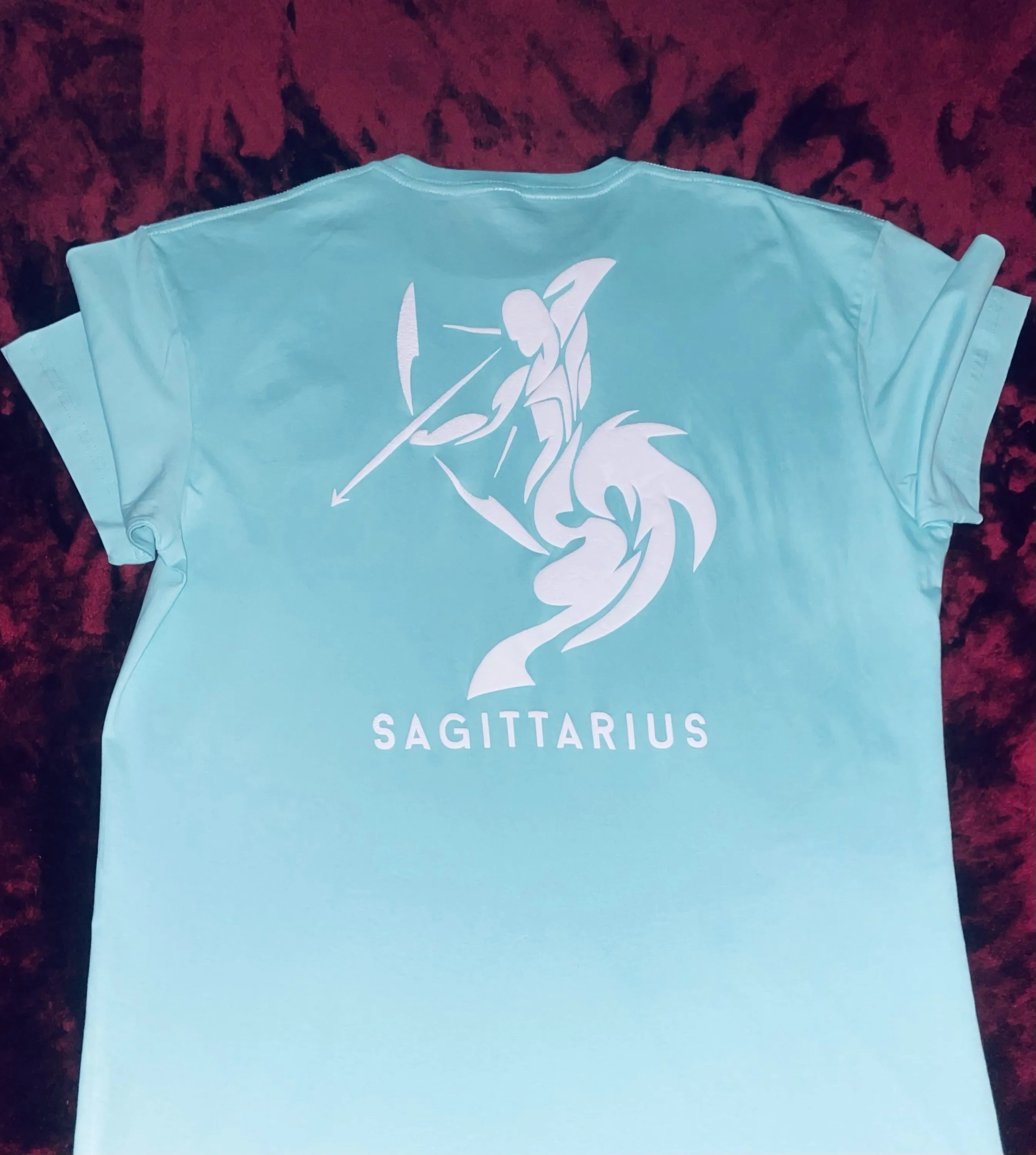 Fallon Aurielle Unisex Signature Sagittarius Logo & Name Zodiac Jogger Set (Seafoam Green & White)