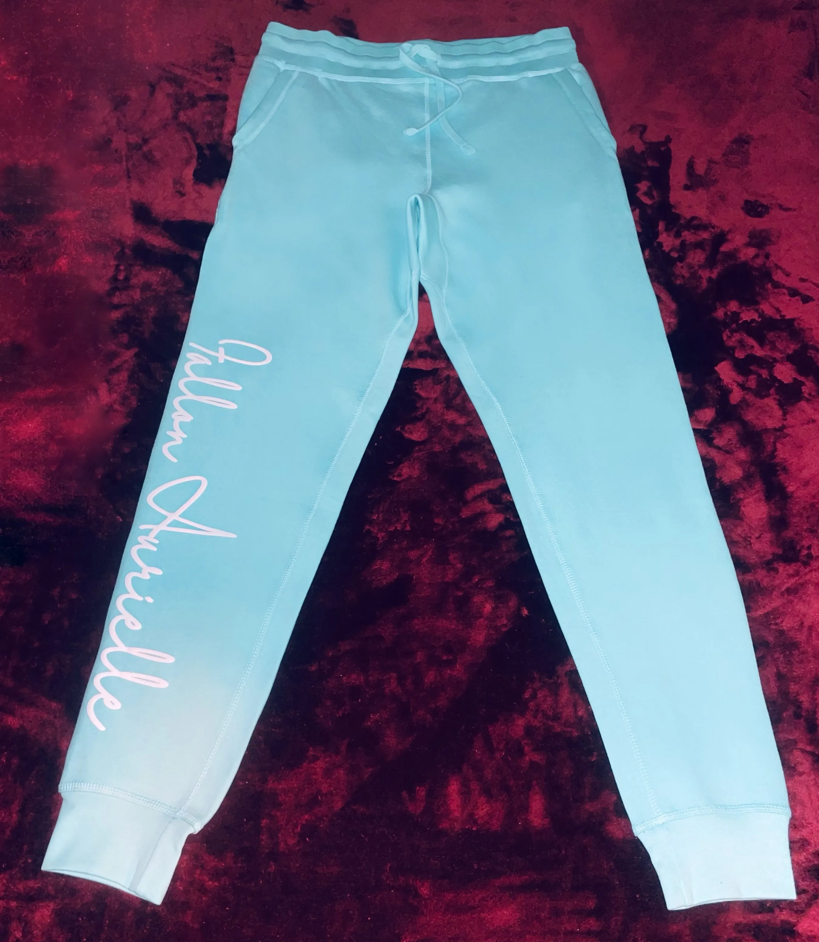 Fallon Aurielle Unisex Signature Sagittarius Logo & Name Zodiac Jogger Set (Seafoam Green & White)