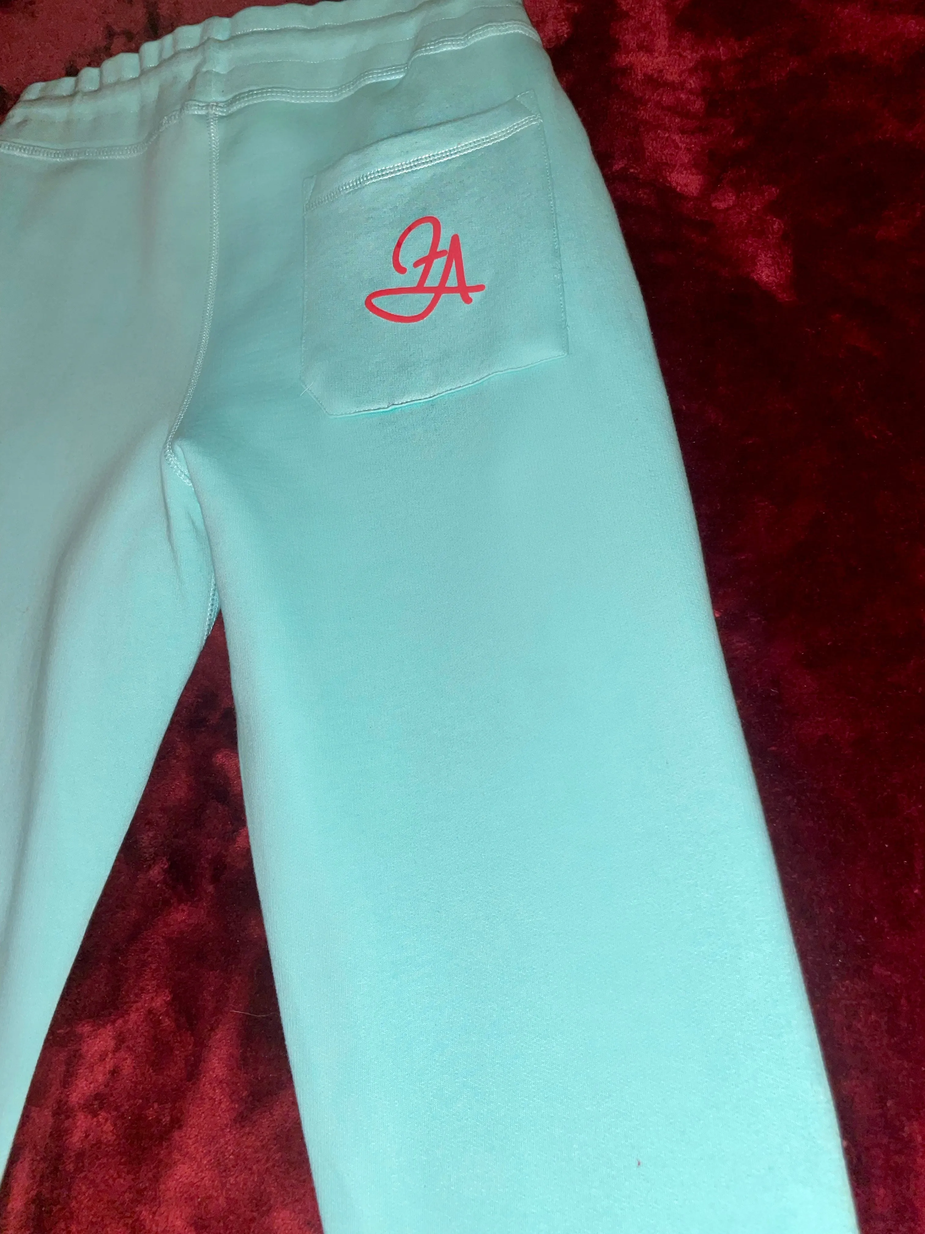 Fallon Aurielle Unisex Signature Scorpio Zodiac Jogging Set (Seafoam Green & Red)