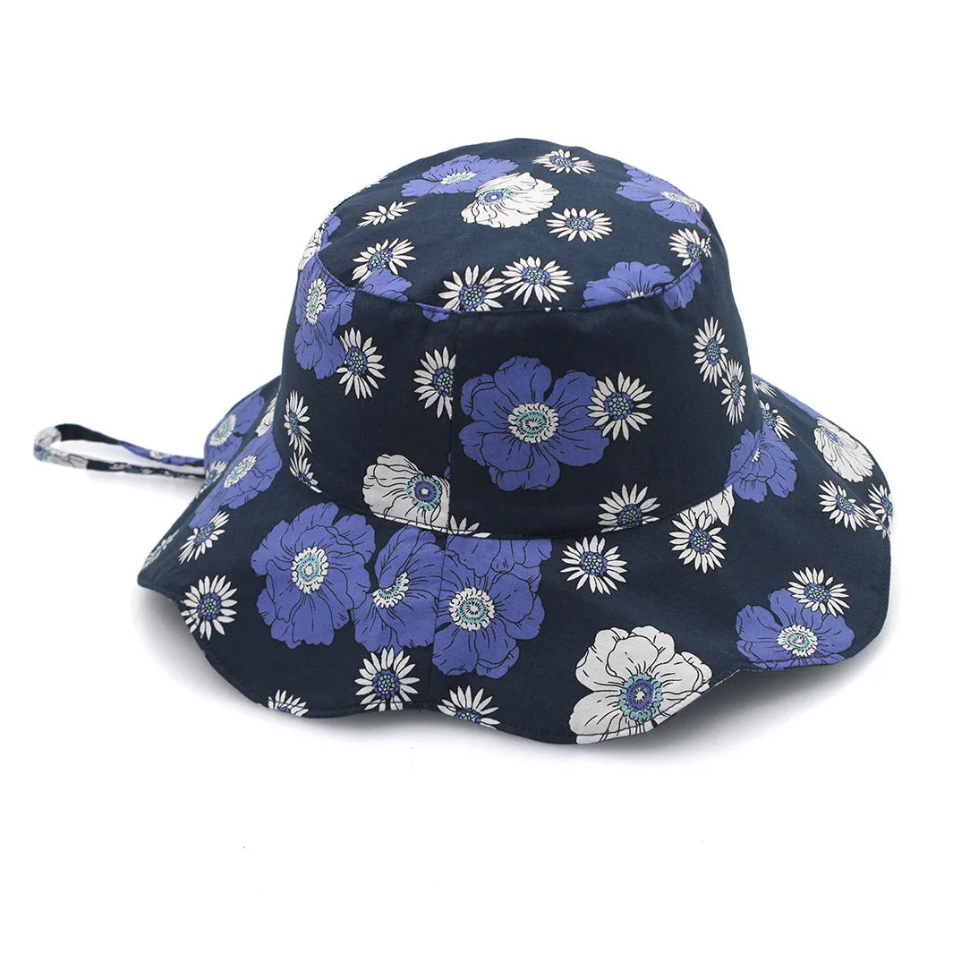 Flora Bucket Hat - Navy