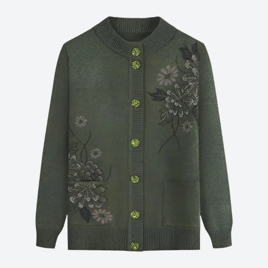 Floral Embroidered Button-Front Cardigans