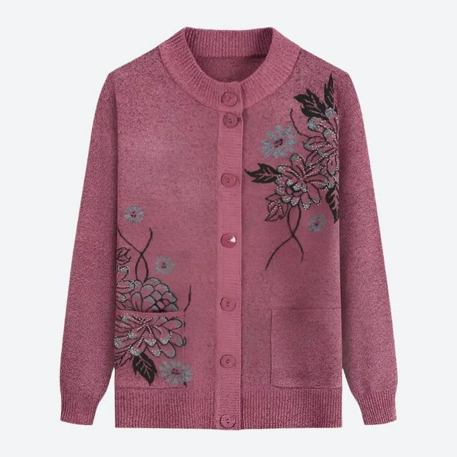 Floral Embroidered Button-Front Cardigans