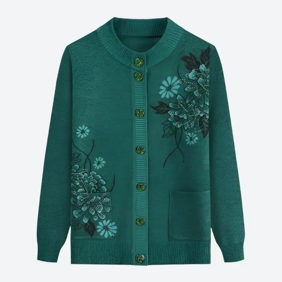 Floral Embroidered Button-Front Cardigans