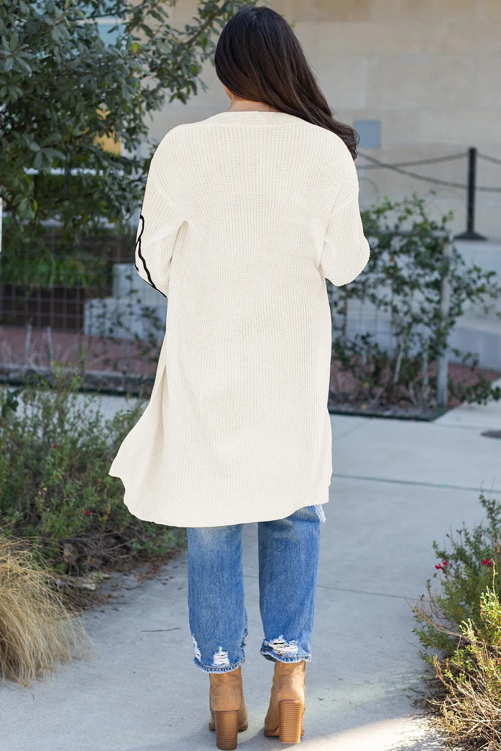 Flower Embroidered Duster Cardigan