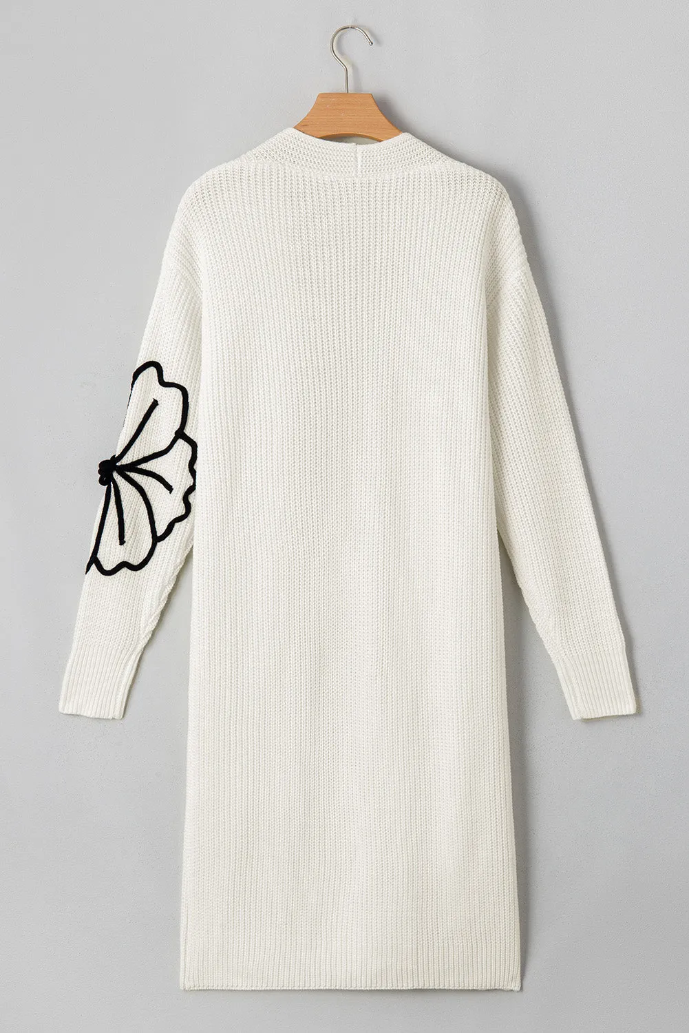 Flower Embroidered Duster Cardigan