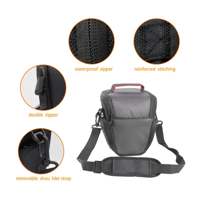 fosoto Fashion Triangle Digital Camera DSLR Shoulder Bag photo Case Bags For Canon EOS 1300D 6D 70D 760D 750D 80D 700D 600D 650D