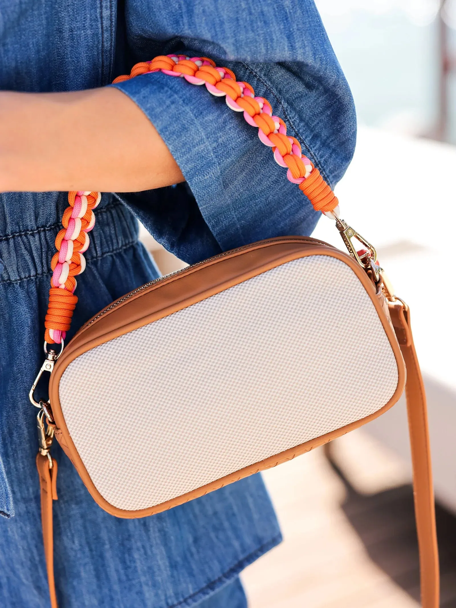 Frankie Camera Bag in Natural