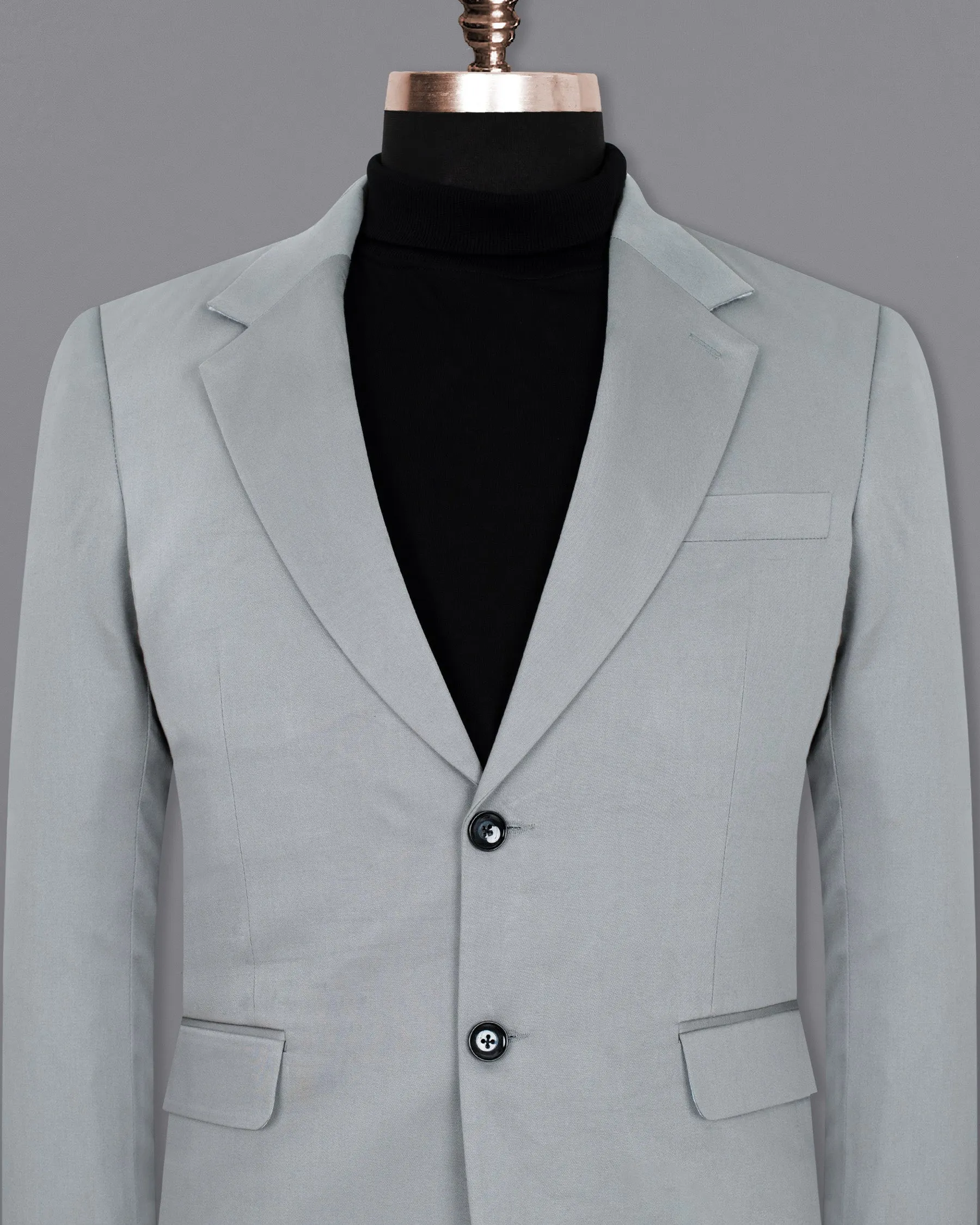 French Gray Premium Cotton Blazer