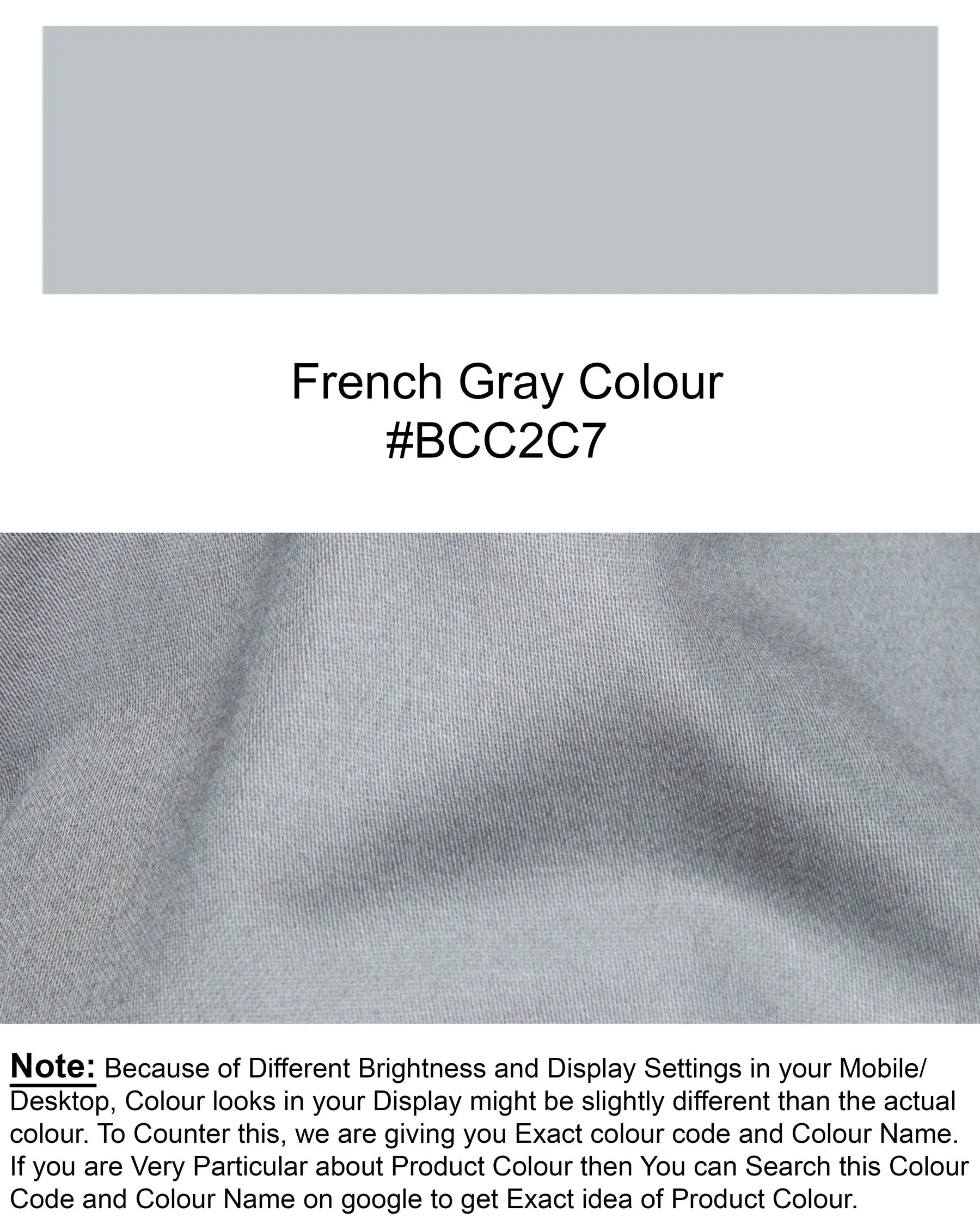 French Gray Premium Cotton Blazer