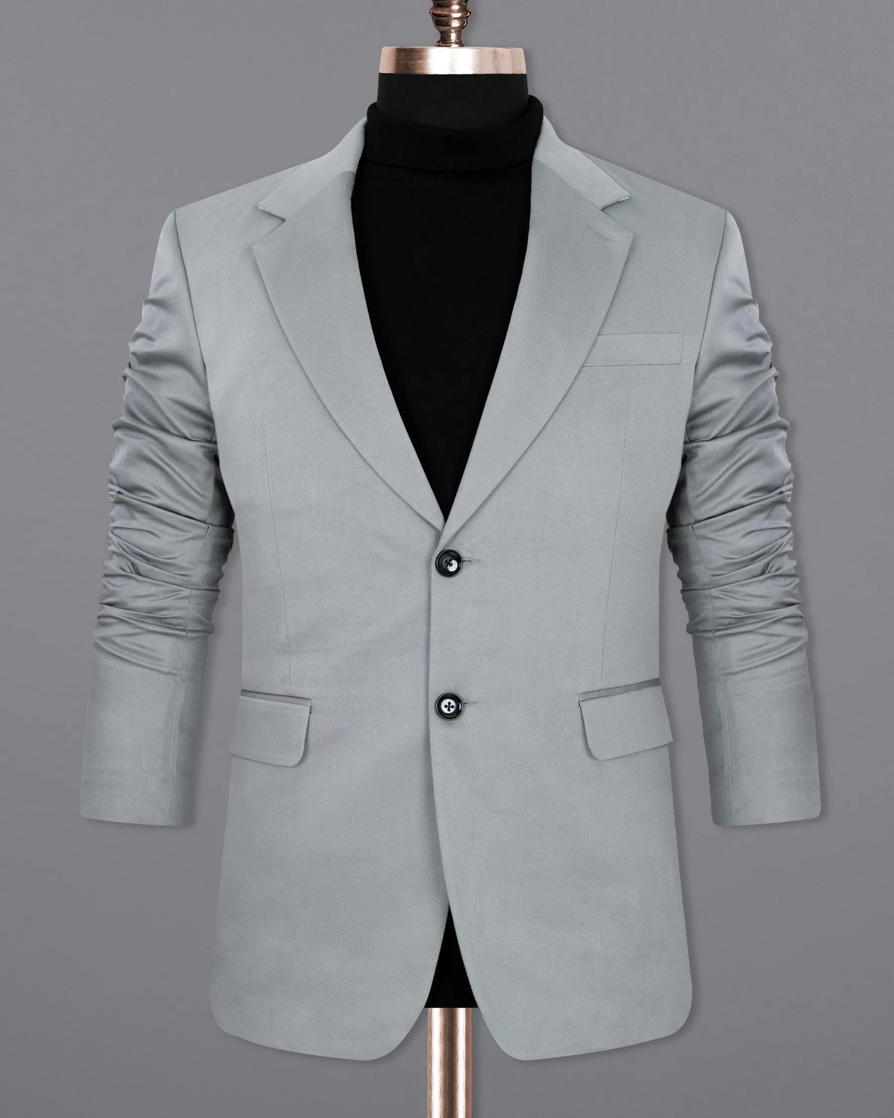 French Gray Premium Cotton Blazer
