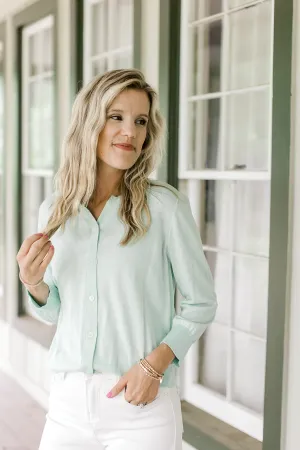 Fresh Mint Button Cardigan