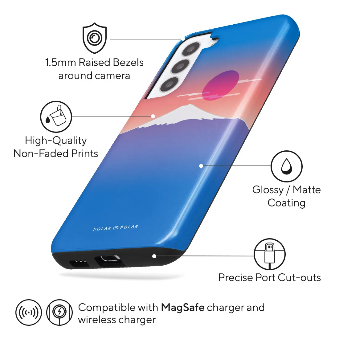 Fujisan Blue Custom - Samsung Galaxy S22  5G Case