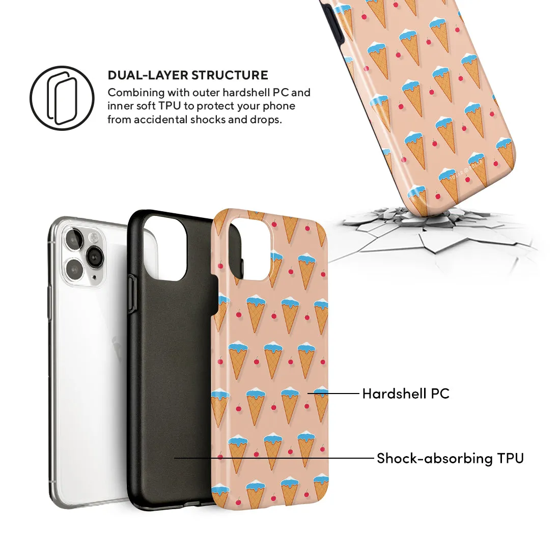 Fujisan Peach Ice Cream Custom - iPhone 12 Pro Max Case
