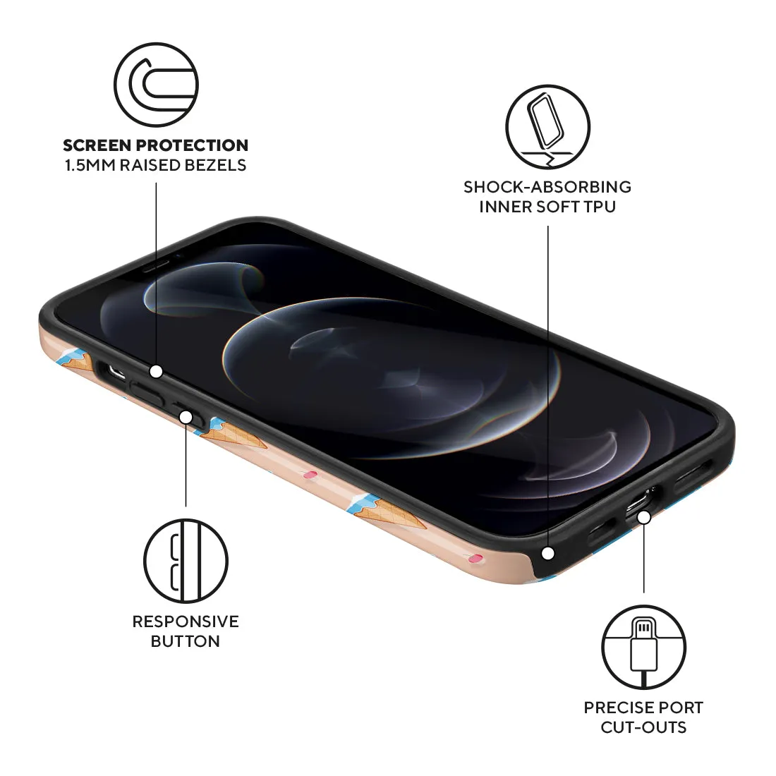 Fujisan Peach Ice Cream Custom - iPhone 12 Pro Max Case