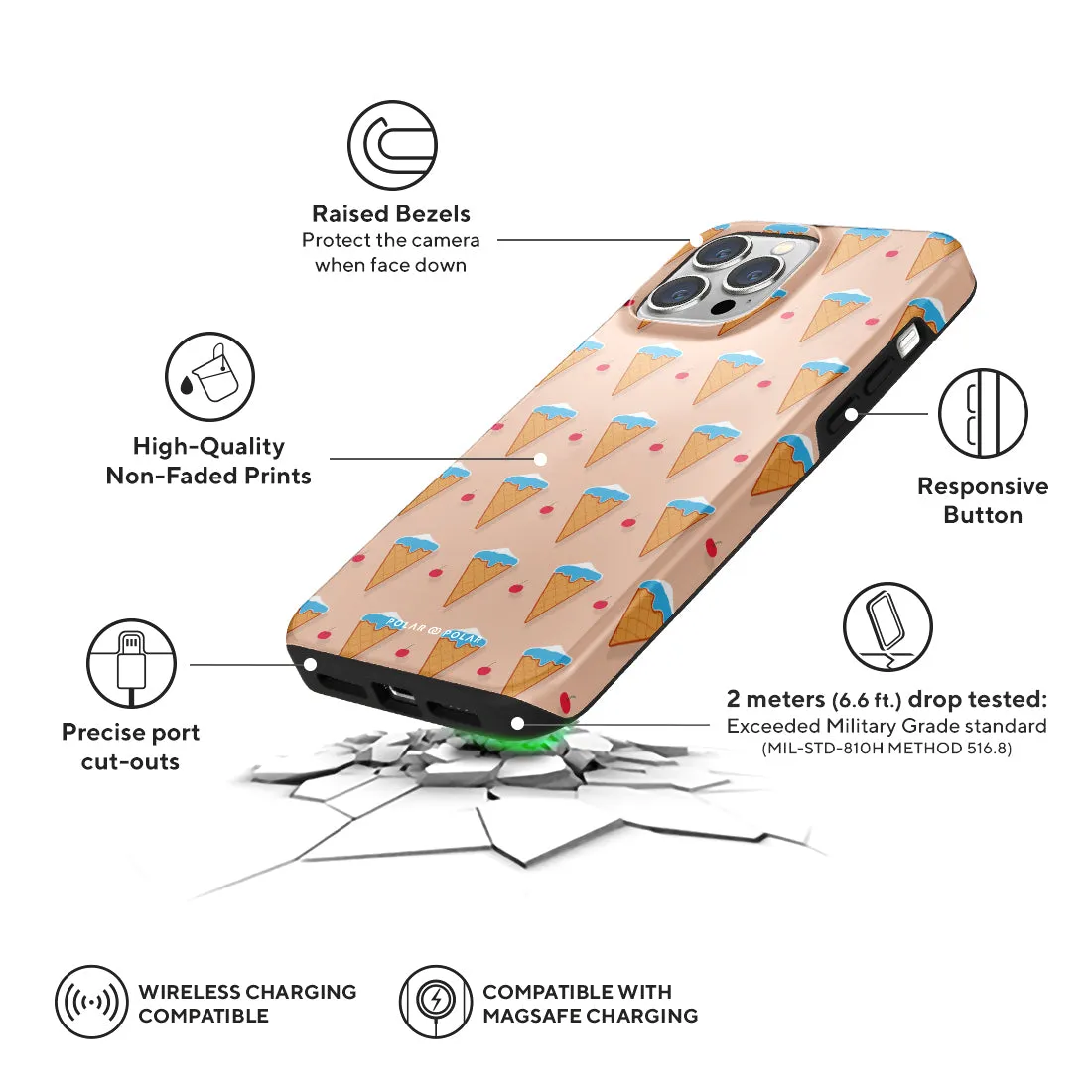 Fujisan Peach Ice Cream Custom - iPhone 13 Pro Max Case