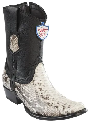 Genuine Python Ankle Boot in Natural