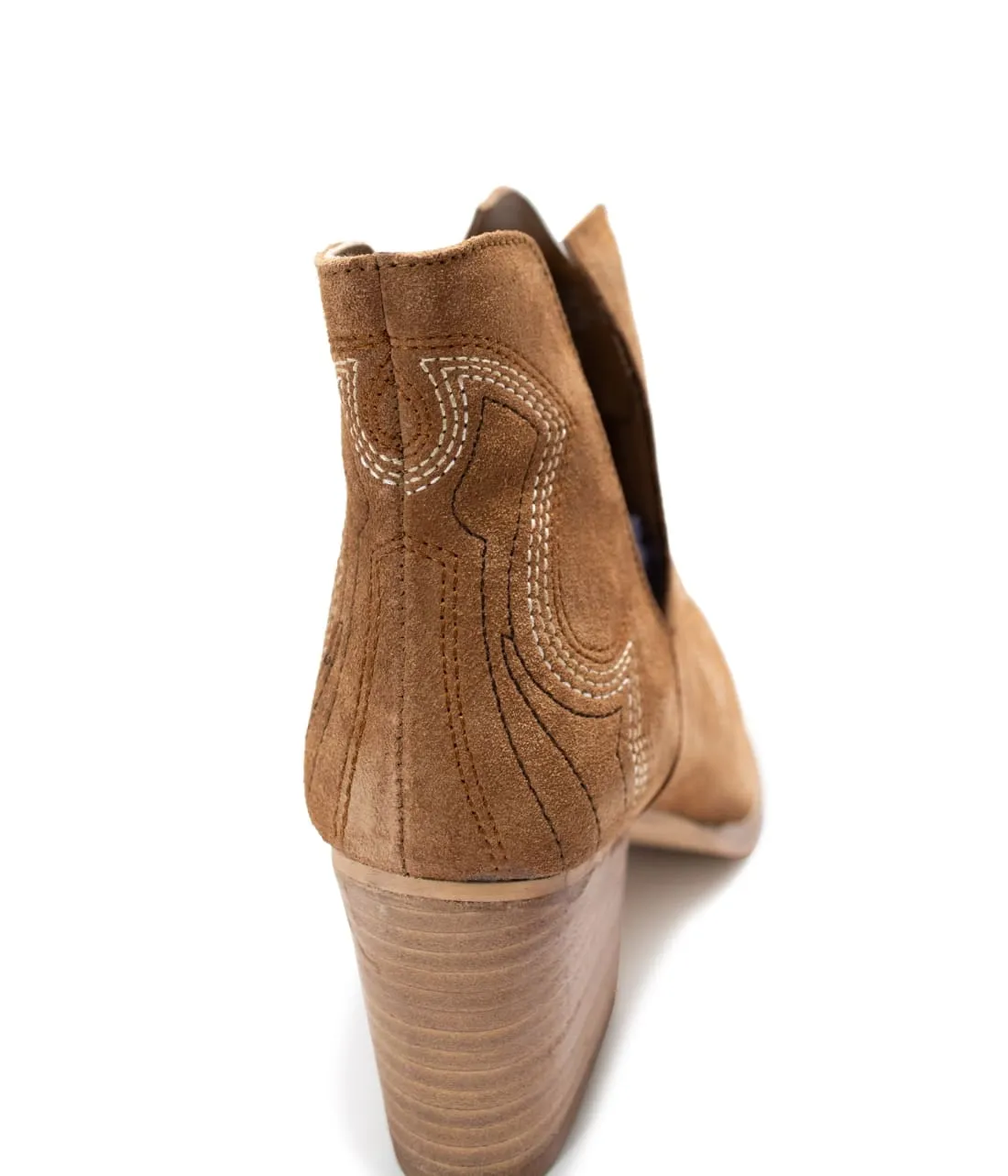 Genuine Suede Journee Ankle Boots in Tan