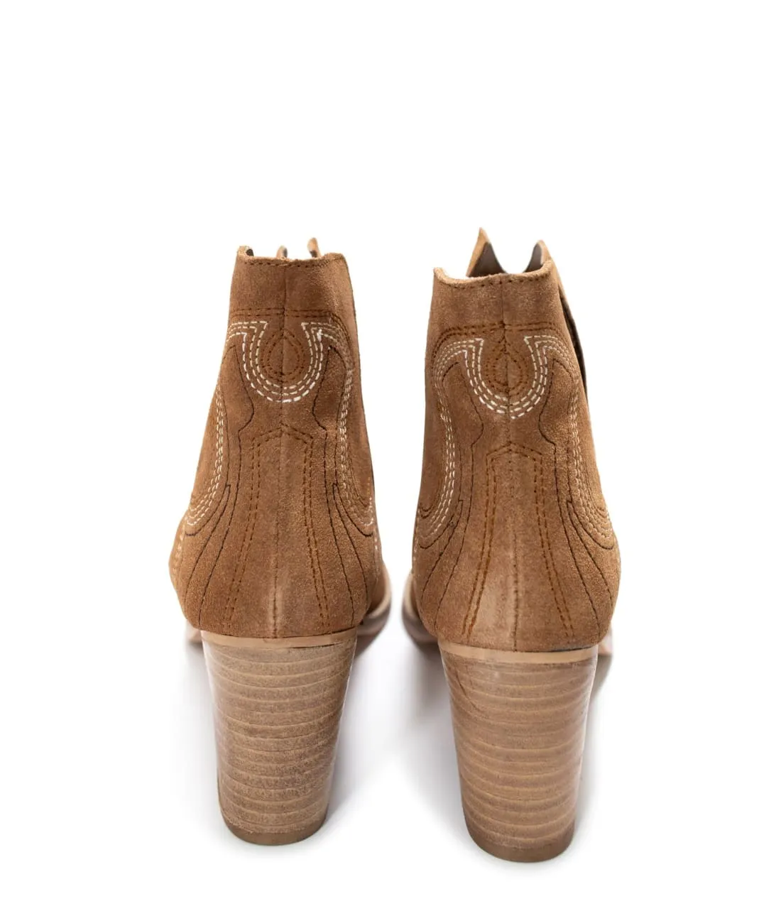 Genuine Suede Journee Ankle Boots in Tan