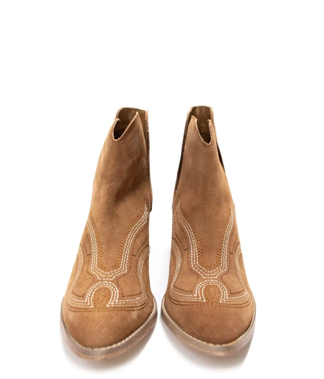 Genuine Suede Journee Ankle Boots in Tan