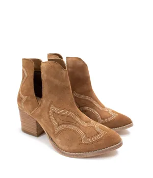 Genuine Suede Journee Ankle Boots in Tan