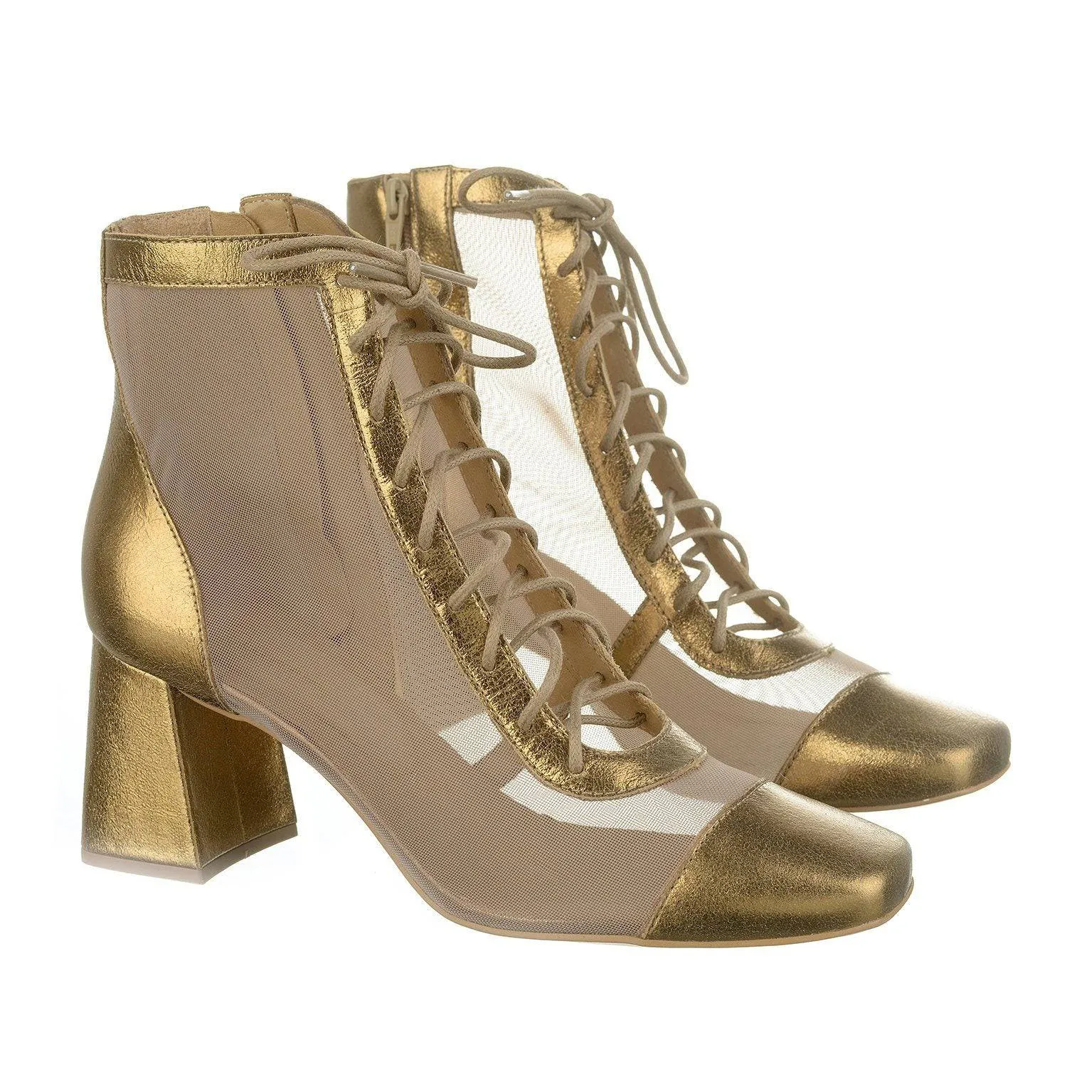 Giselle - Sheer Gold Dipped Ankle Boot