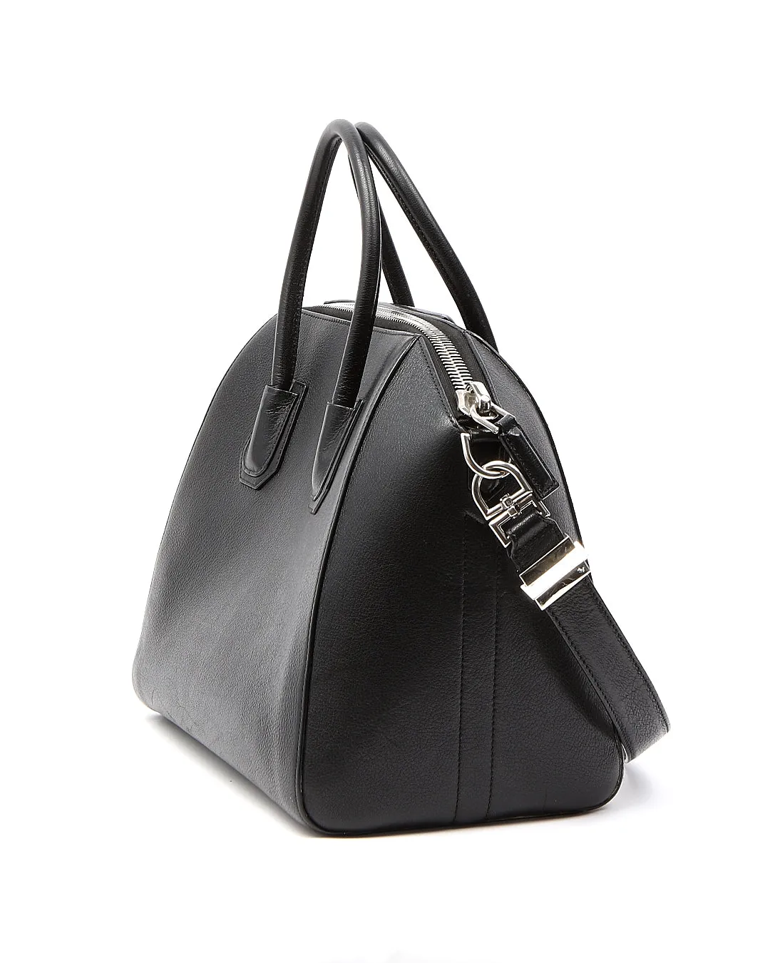 Givenchy Black Grained Leather Medium Antigona Bag