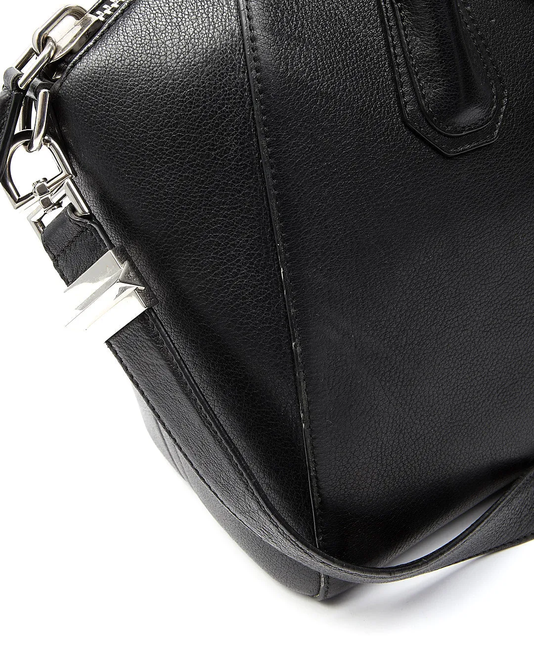 Givenchy Black Grained Leather Medium Antigona Bag