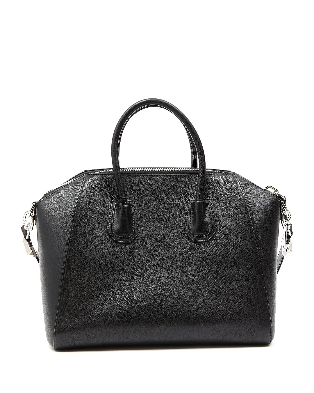 Givenchy Black Grained Leather Medium Antigona Bag