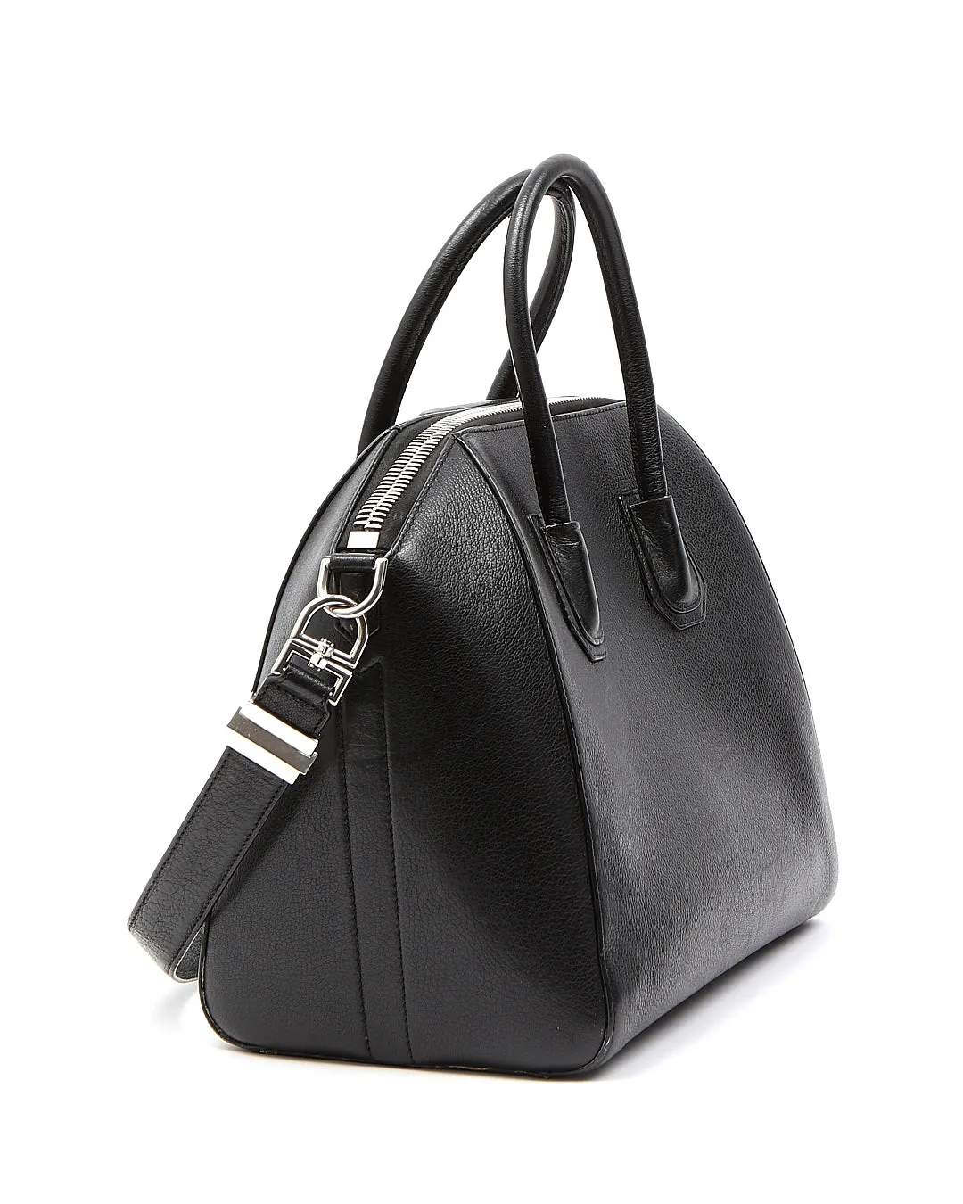 Givenchy Black Grained Leather Medium Antigona Bag