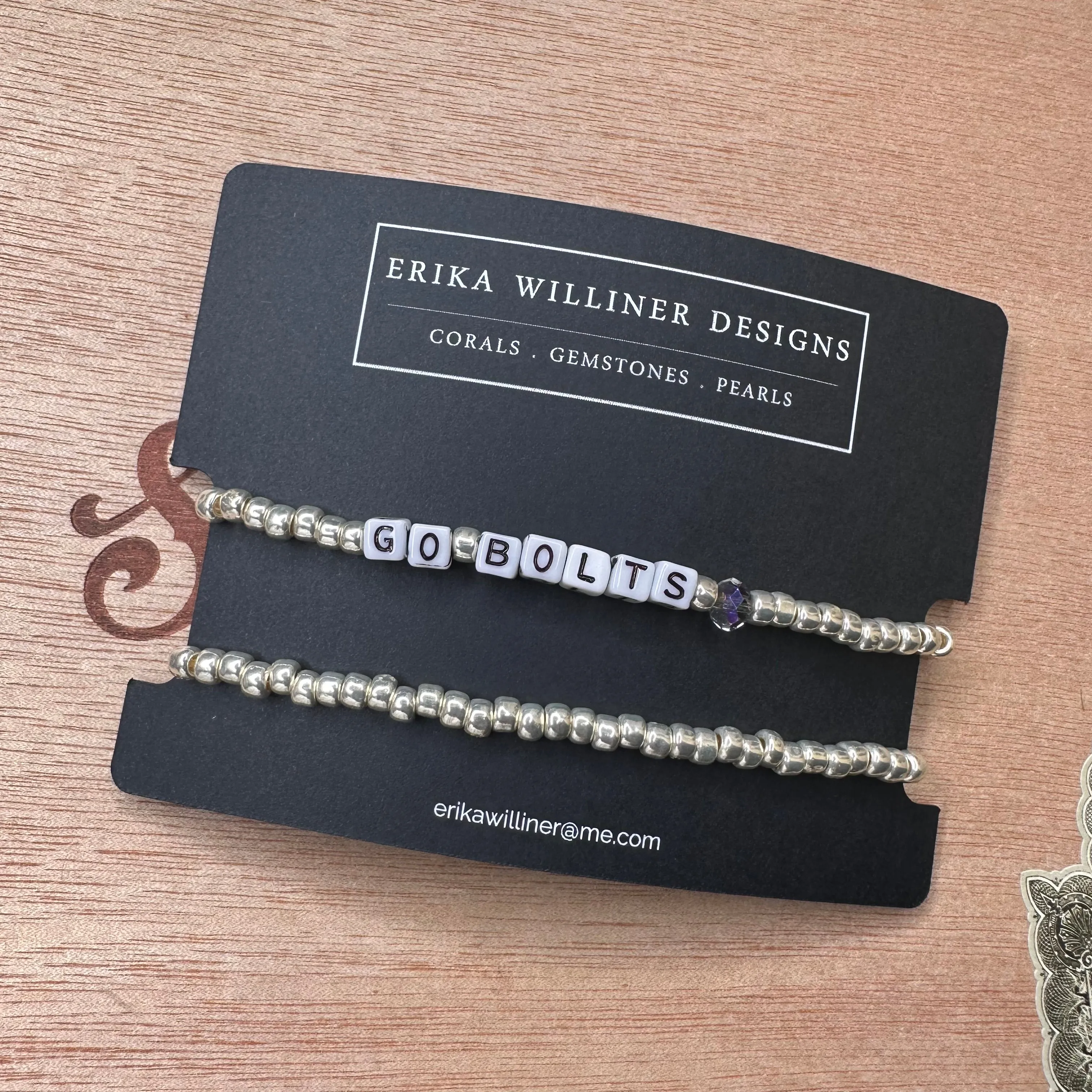 Go Bolts Set of 2 Bracelets made out of Glass Galvanized Beads 430-05 | Erika Williner Designs
