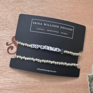 Go Bolts Set of 2 Bracelets made out of Glass Galvanized Beads 430-05 | Erika Williner Designs