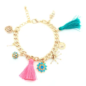 GOLD TONE CHARM BRACELETS  #SB35949 (LH10)