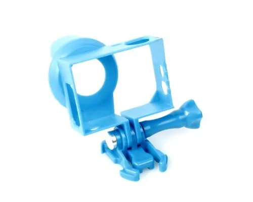 GoPro Lens Hood Housing Frame Mount for Hero 3 / 3  / 4 Camera - Blue