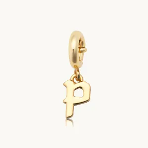 Gothic Letter P Charm