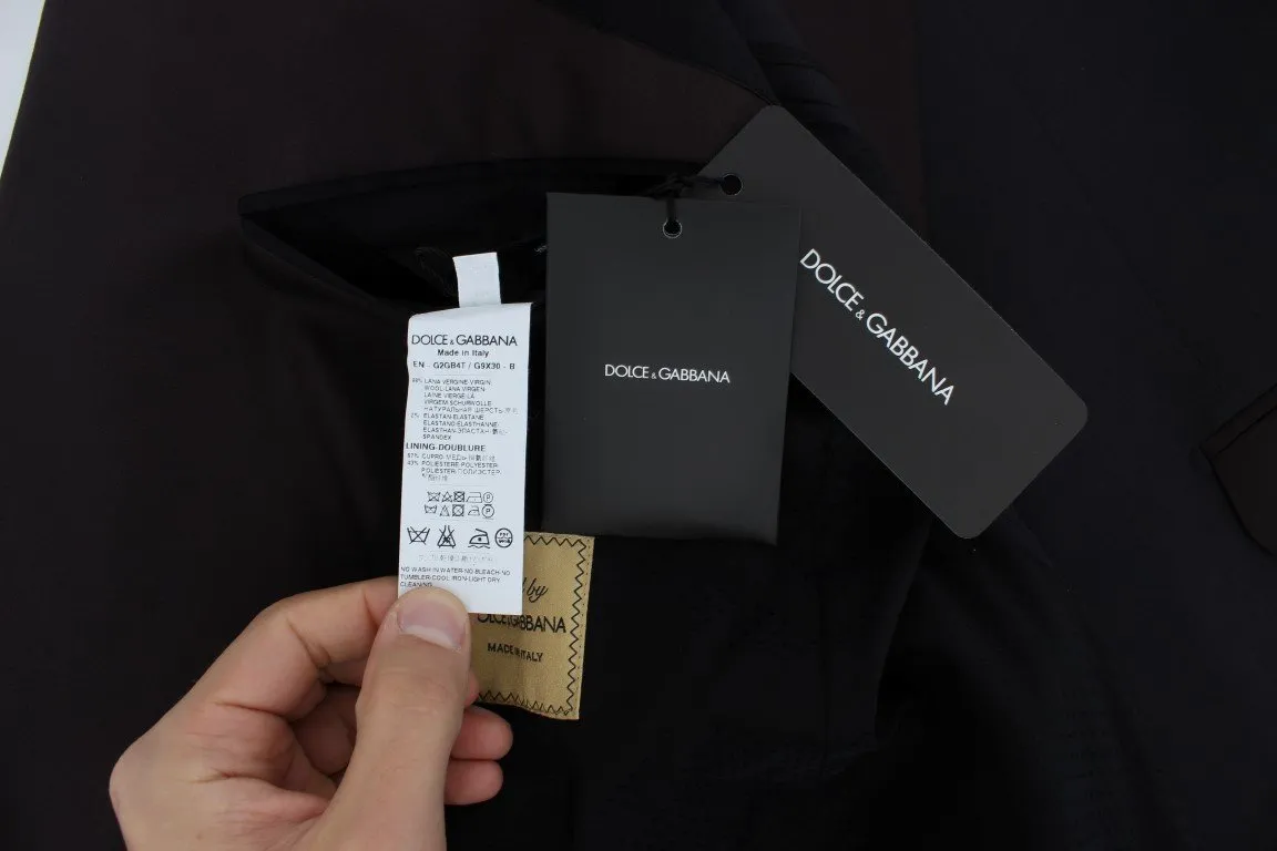 Gray Bordeaux Wool Stretch Blazer Jacket