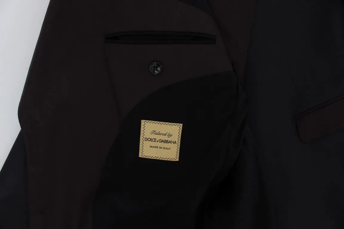Gray Bordeaux Wool Stretch Blazer Jacket