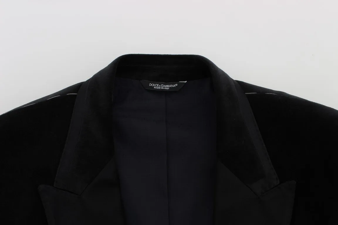 Gray Velvet Slim Fit Blazer Jacket