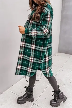 Green long shacket