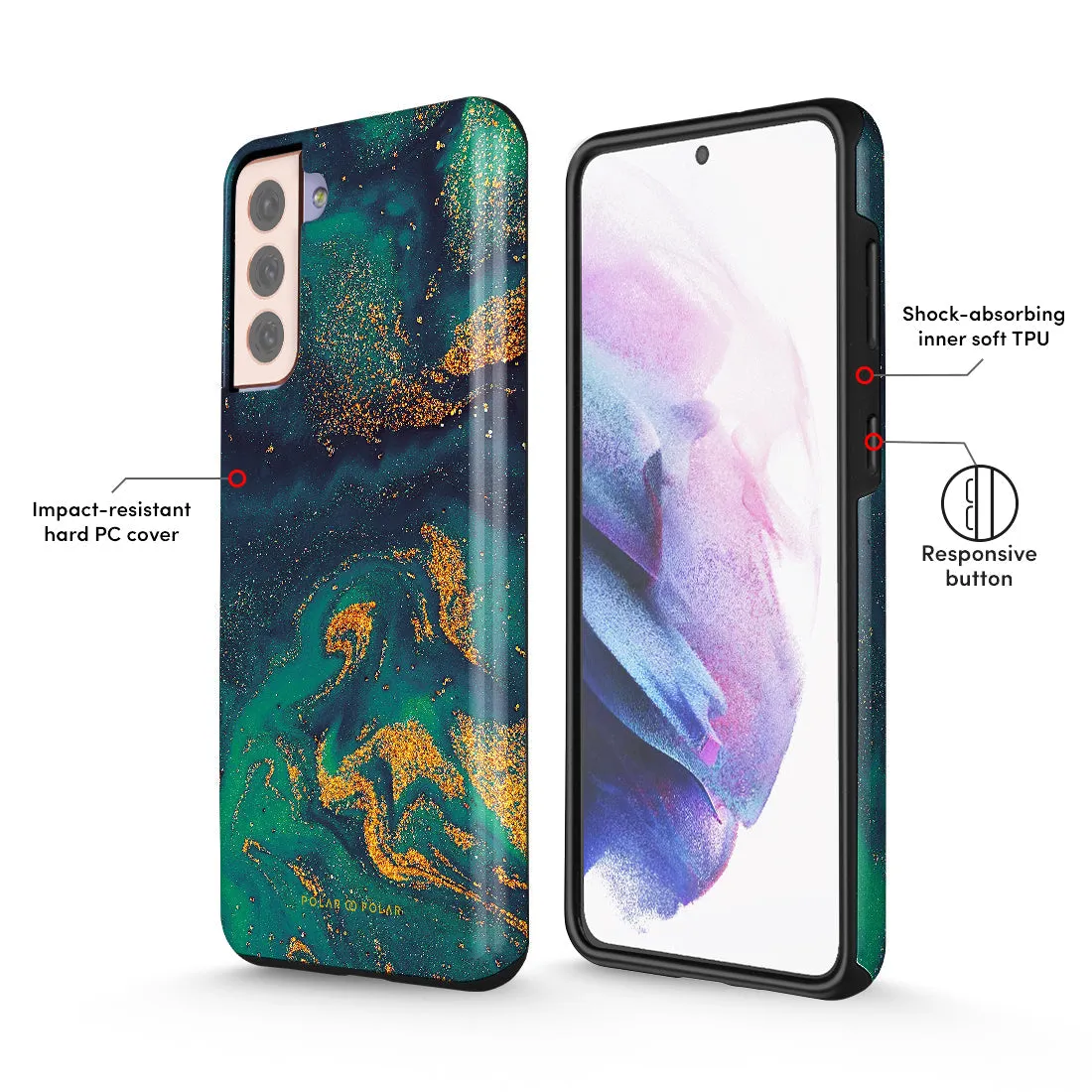 Green Night Quicksand Custom - Samsung Galaxy S21 Plus 5G Case