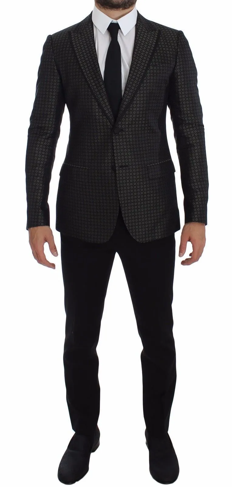 Green Silk Slim Two Button Blazer