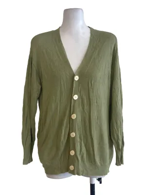 Green V Neck Cardigan TCL