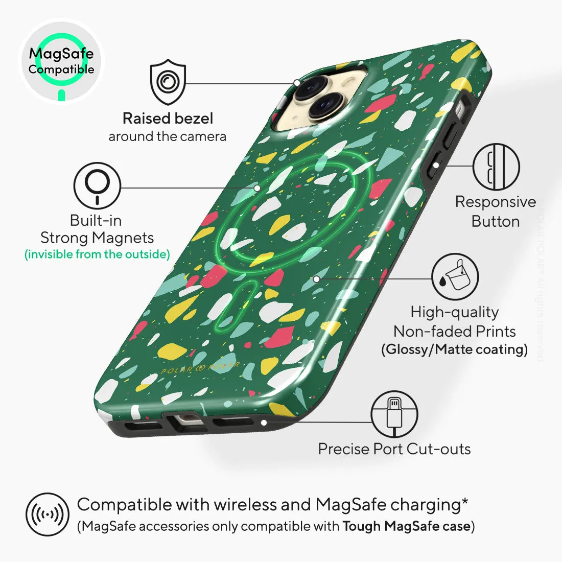 Greenfield Terrazzo - iPhone 15 Plus Case